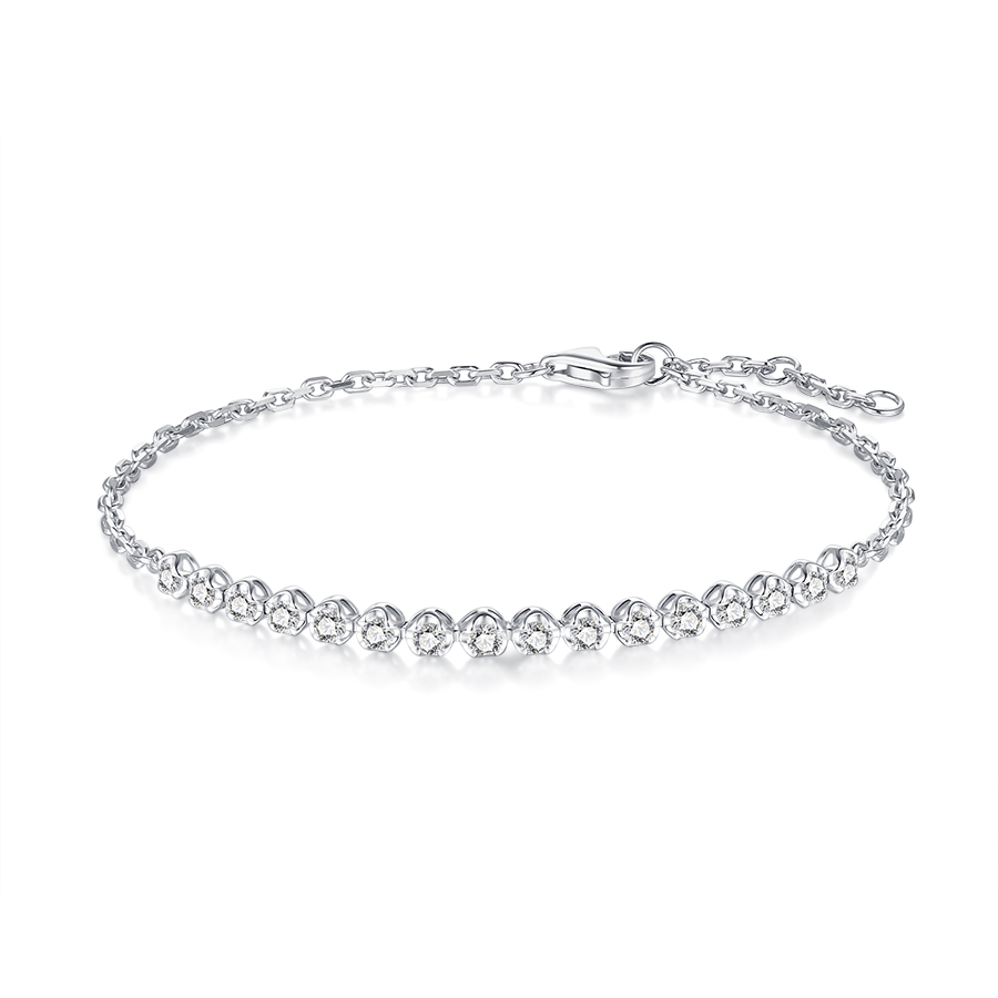 18K WHITE GOLD DIAMOND BRACELET