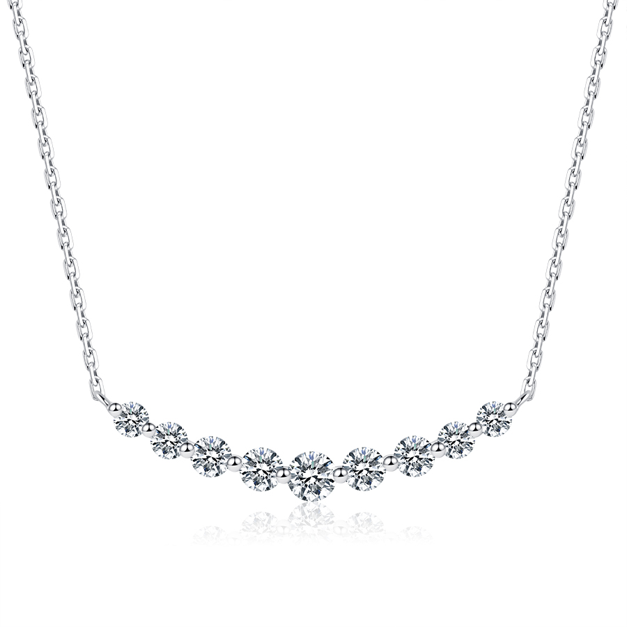 18K WHITE GOLD DIAMOND NECKLACE