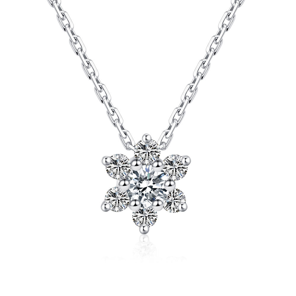 18K GOLD SNOWFLAKE DIAMOND NECKLACE