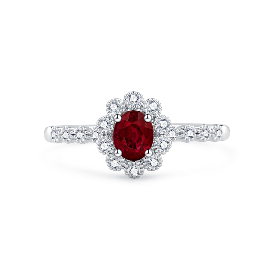 18K GOLD RUBY RING