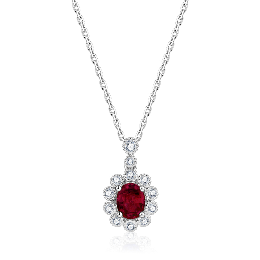 18K GOLD RUBY NECKLACE