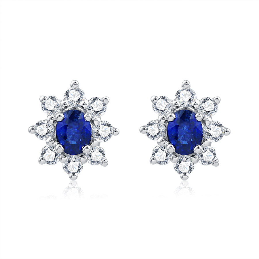 18K GOLD SAPPHIRE EARRINGS