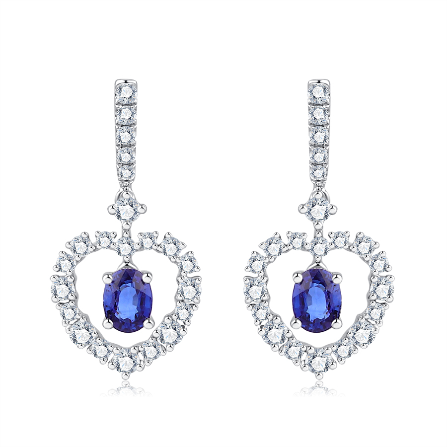 18K GOLD SAPPHIRE EARRINGS