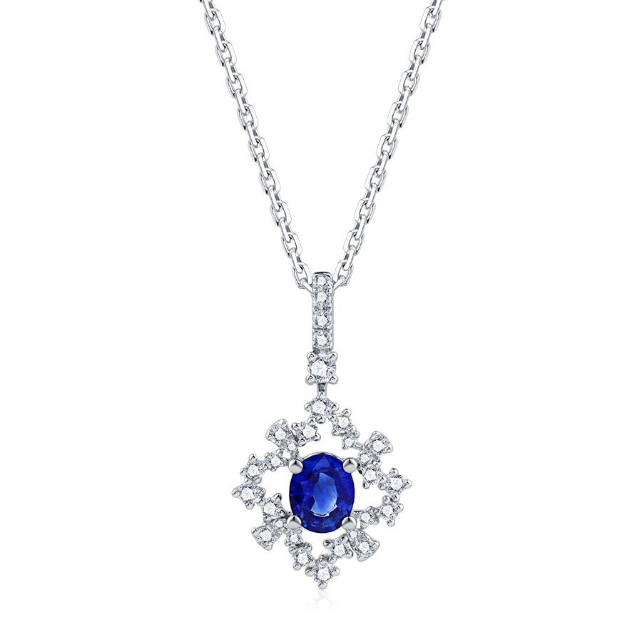 18K GOLD SAPPHIRE NECKLACE