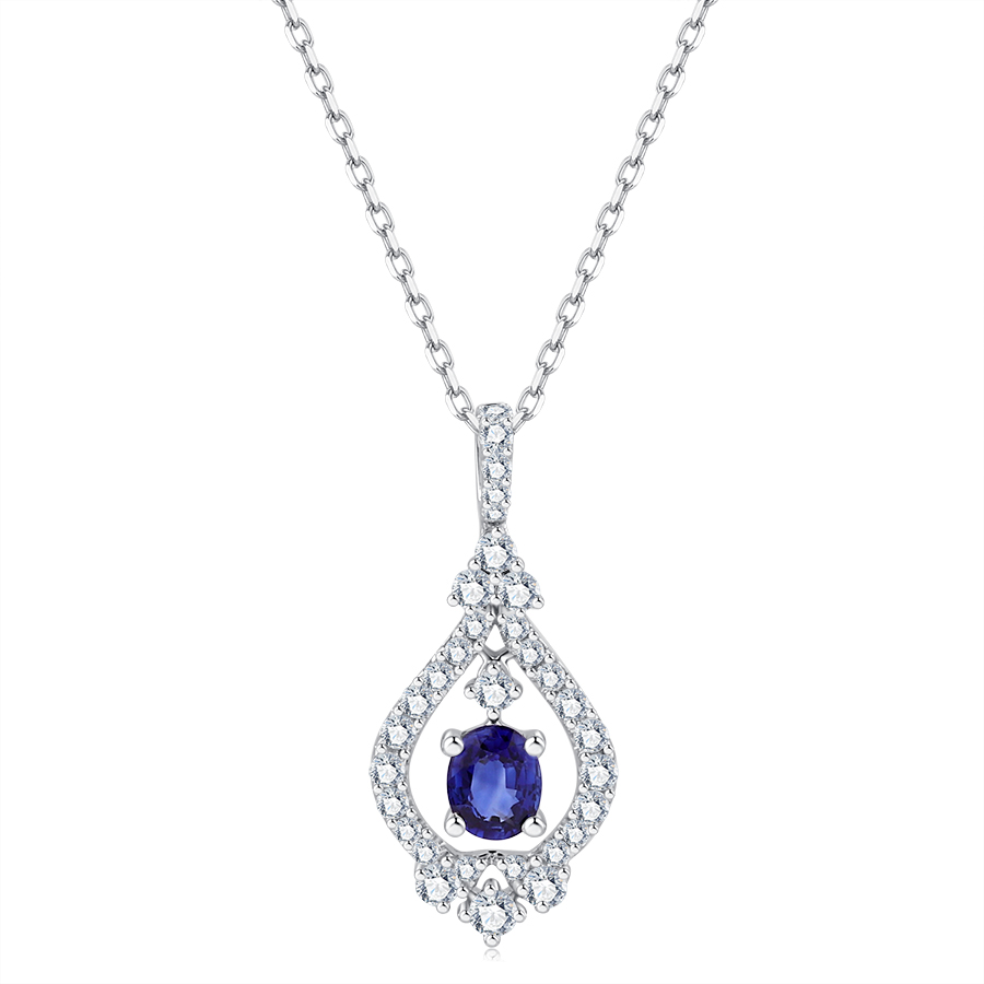 18K GOLD SAPPHIRE NECKLACE