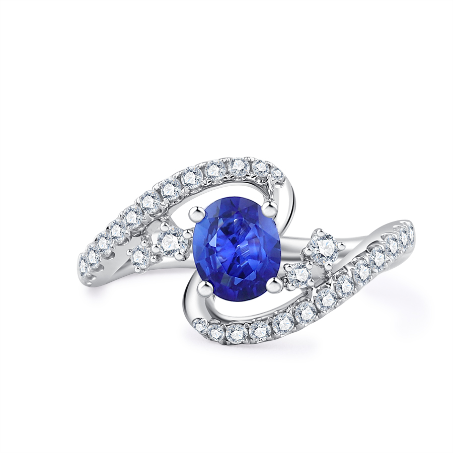 18K GOLD SAPPHIRE RING