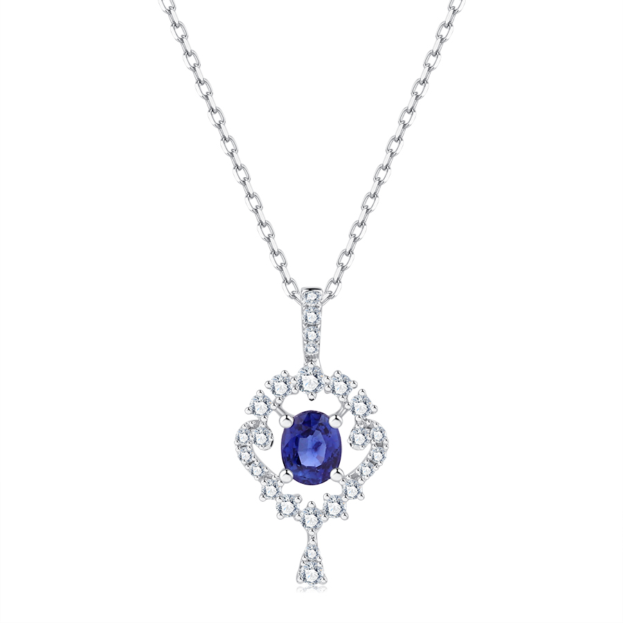 18K GOLD SAPPHIRE NECKLACE