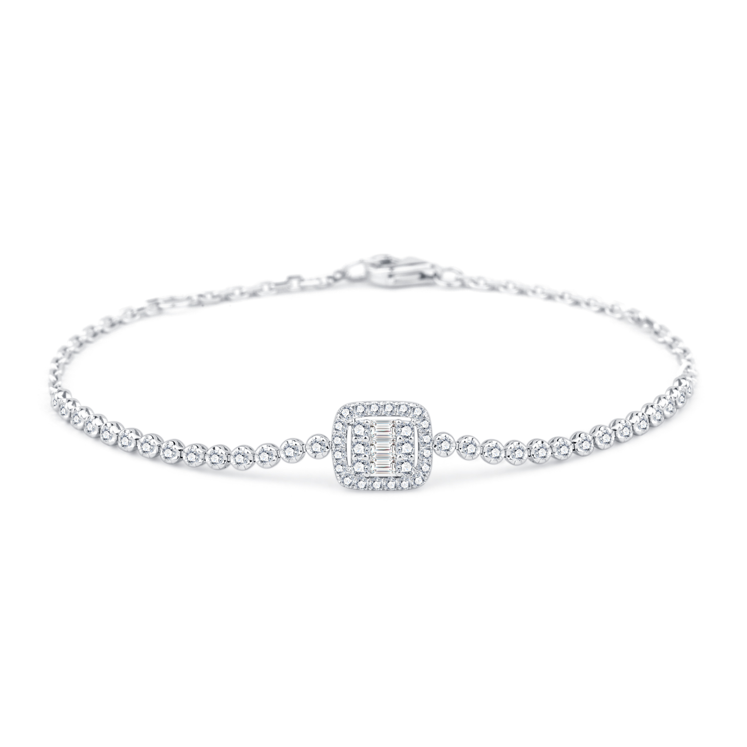 18K WHITE GOLD DIAMOND BRACELET