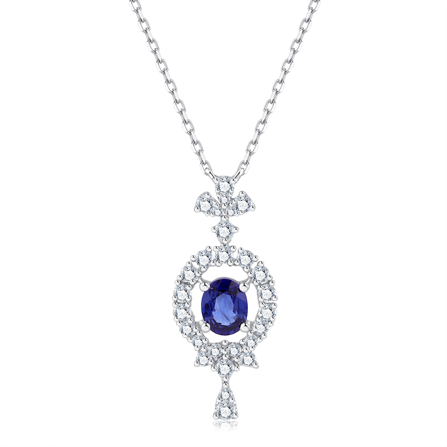 18K GOLD SAPPHIRE NECKLACE