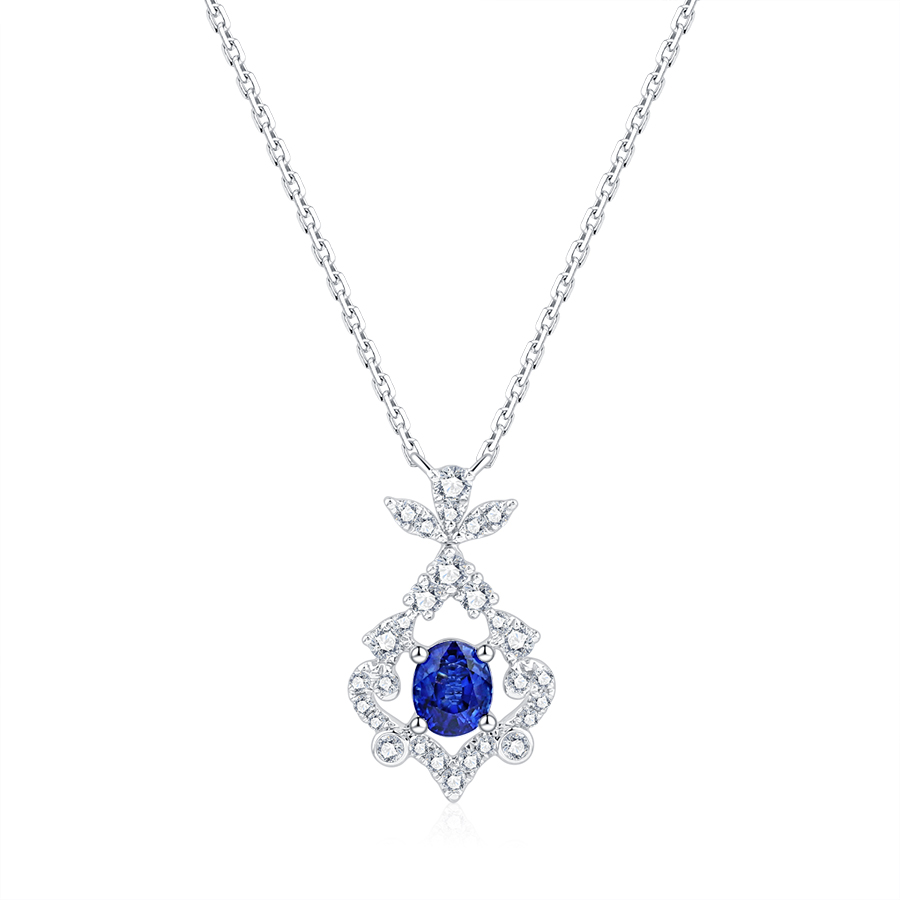 18K GOLD SAPPHIRE NECKLACE