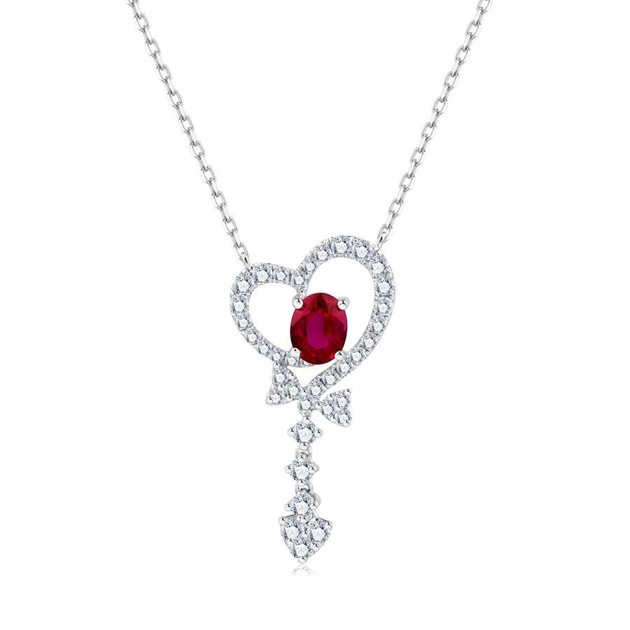 18K GOLD RUBY NECKLACE