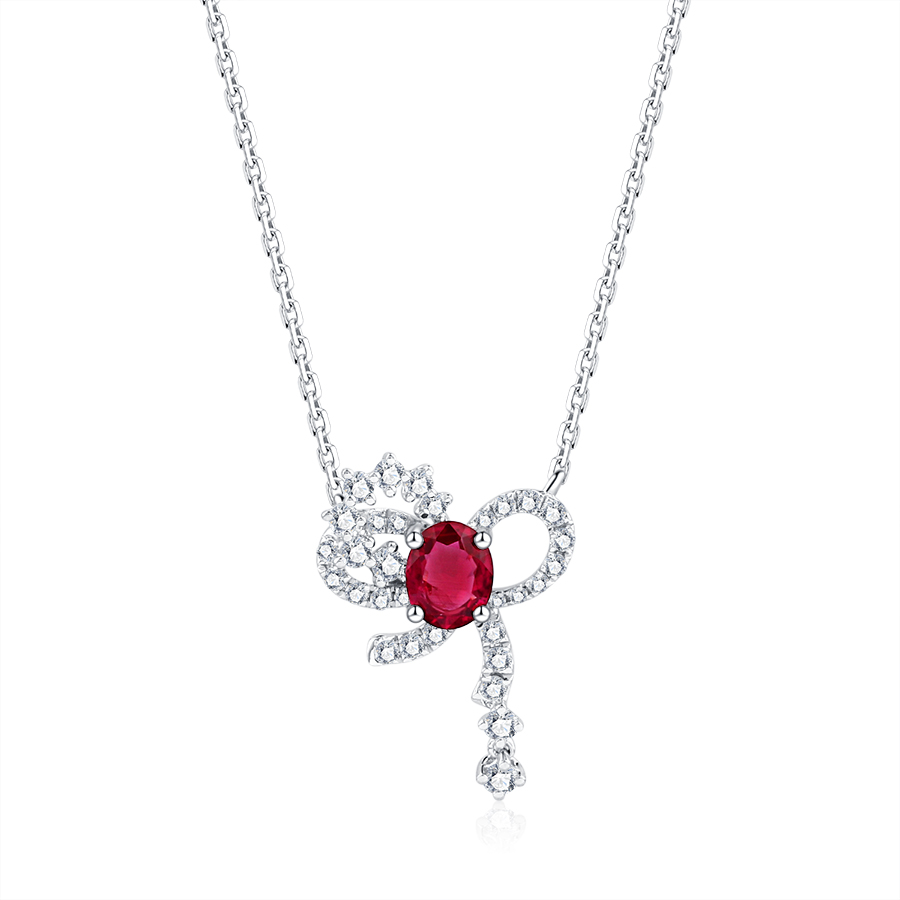 18K GOLD RUBY NECKLACE