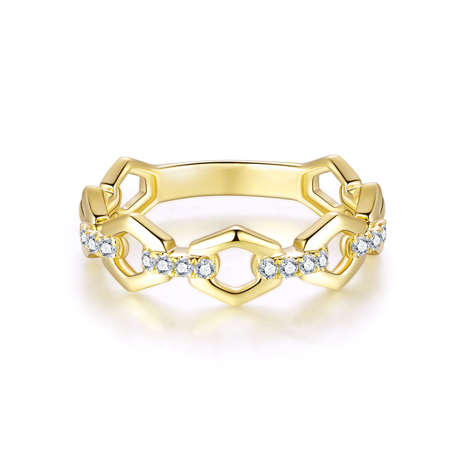 18K YELLOW GOLD DIAMONDS RINGS