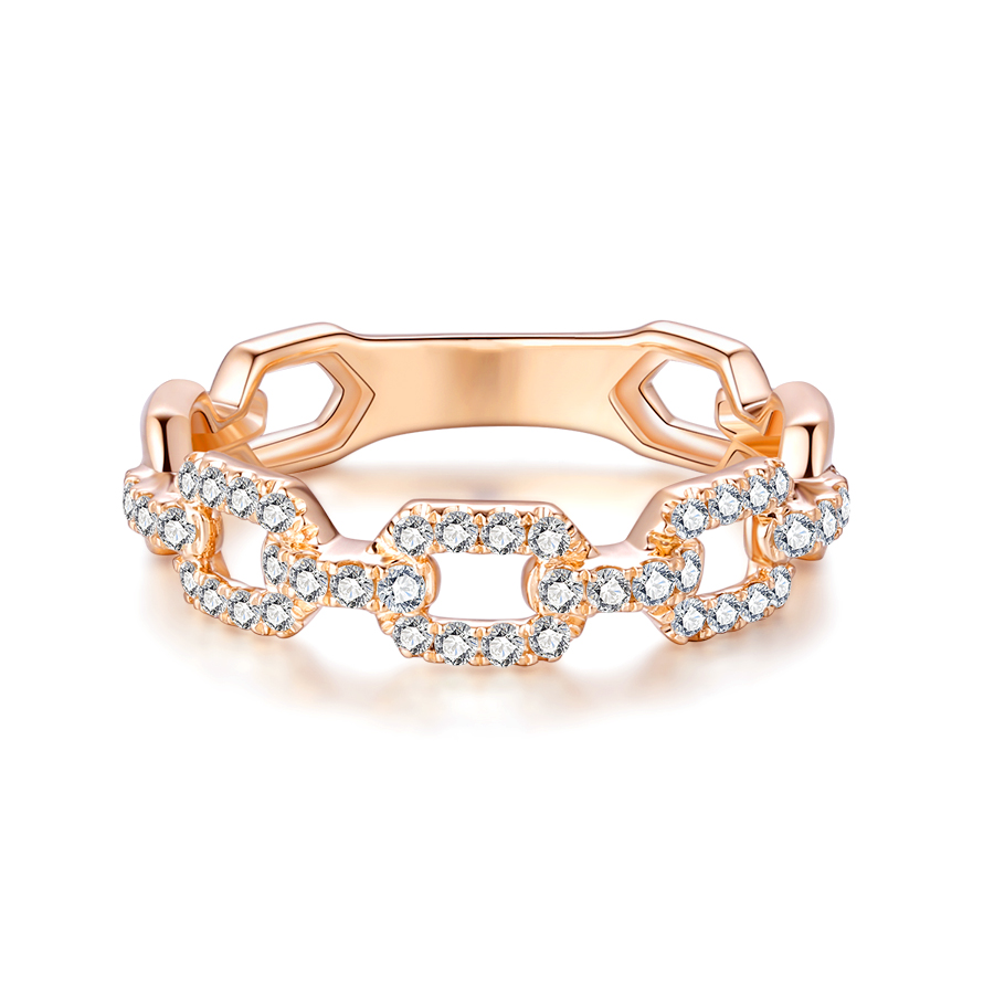 18K ROSE GOLD DIAMONDS RING