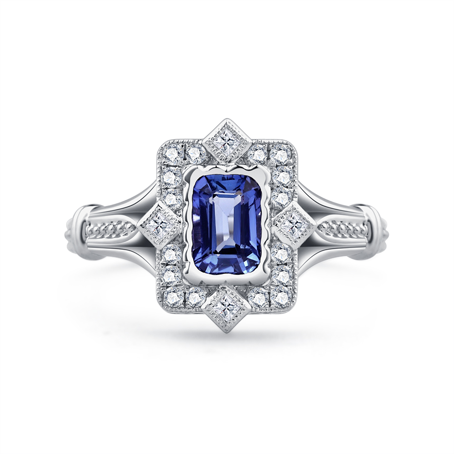 18K GOLD SAPPHIRE RING