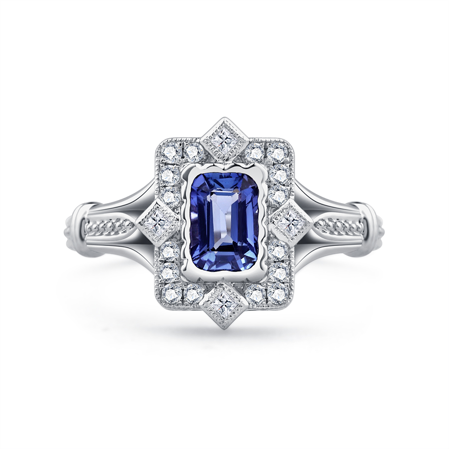 PT950 PLATINUM SAPPHIRE RING