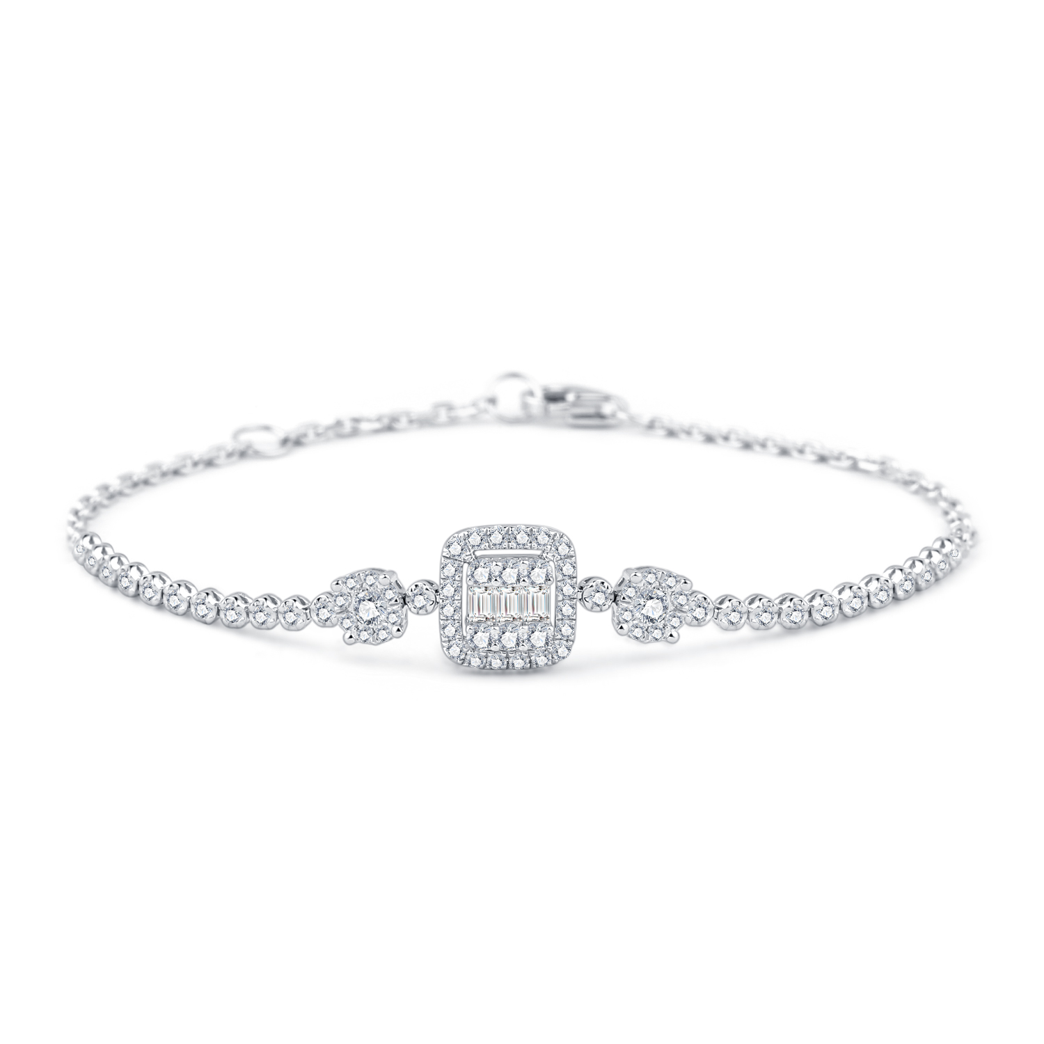 18K WHITE GOLD DIAMOND BRACELET