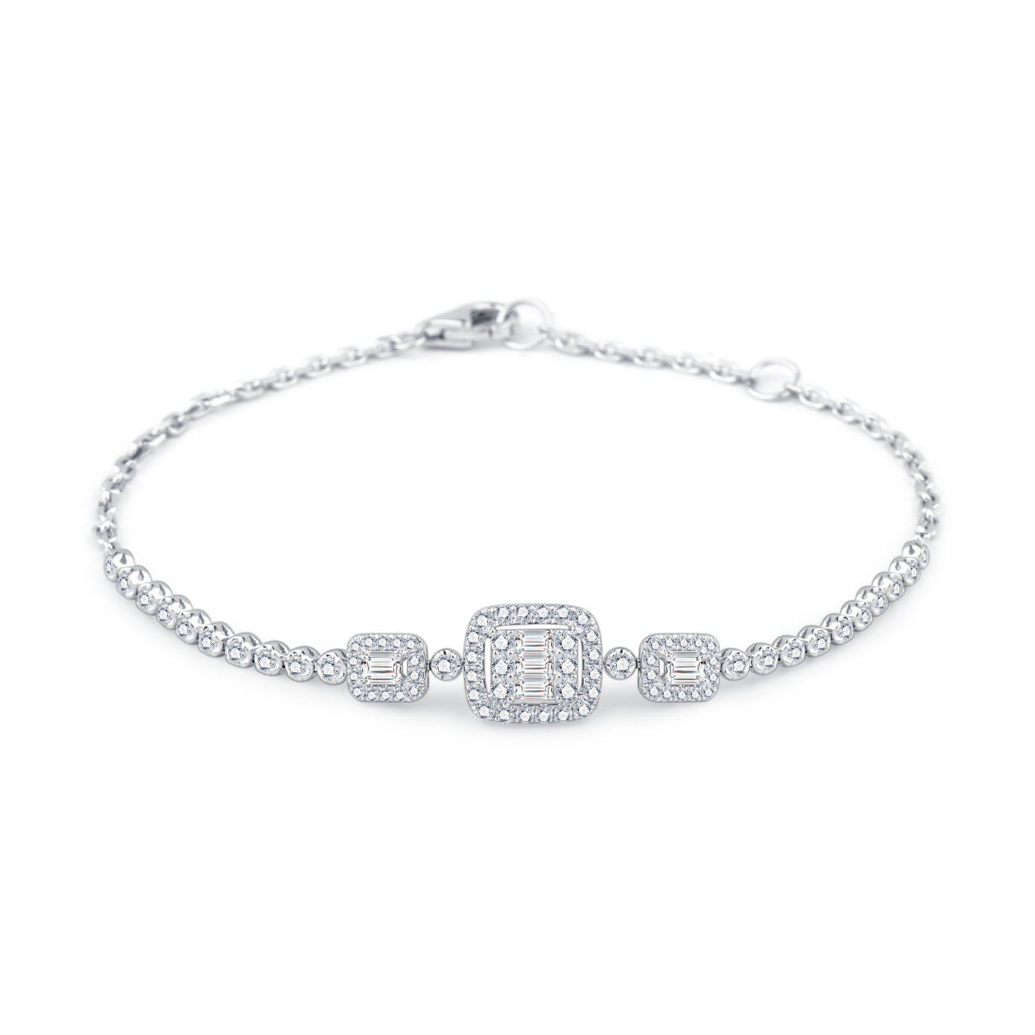 18K WHITE GOLD DIAMOND BRACELET