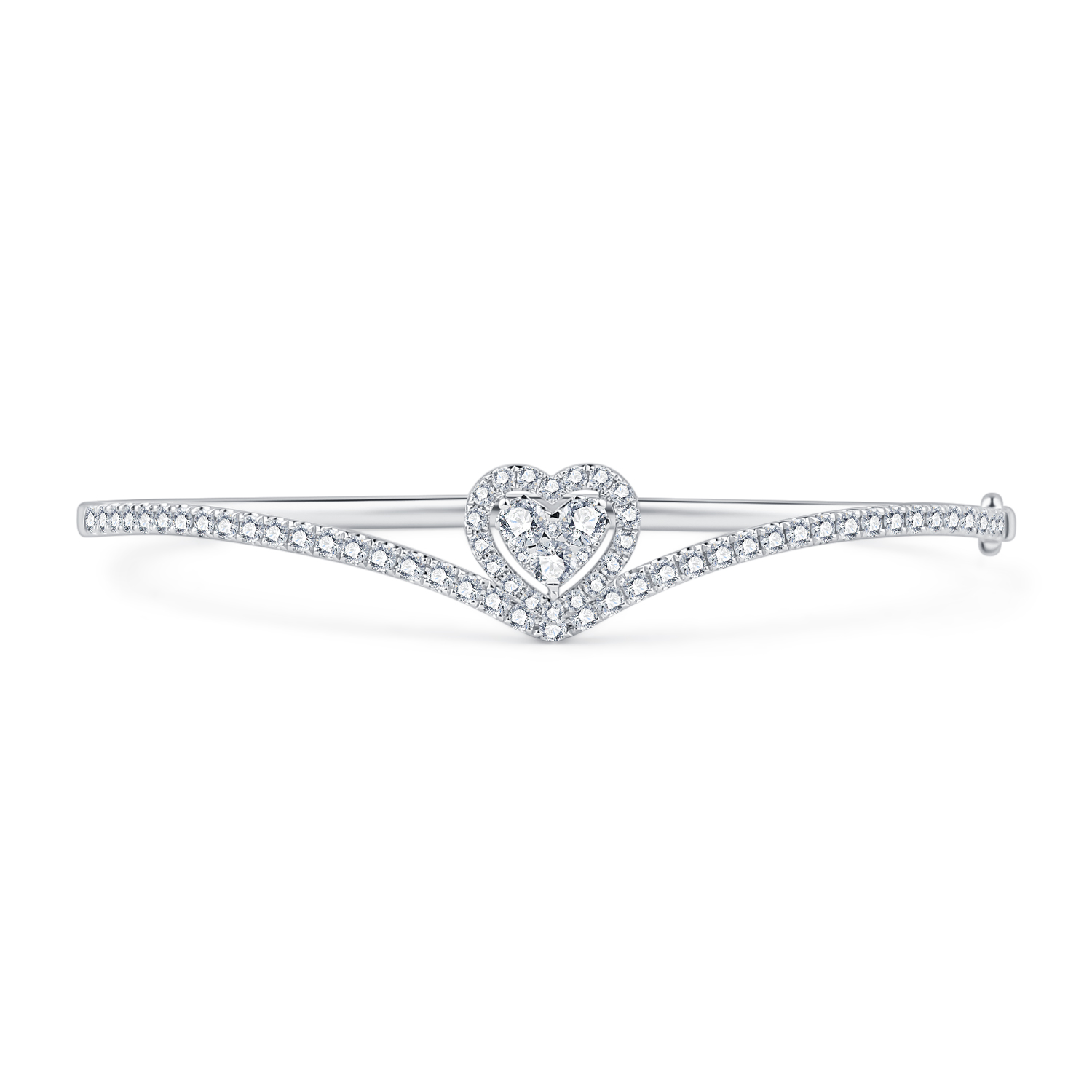 18K WHITE GOLD DIAMOND BANGLE