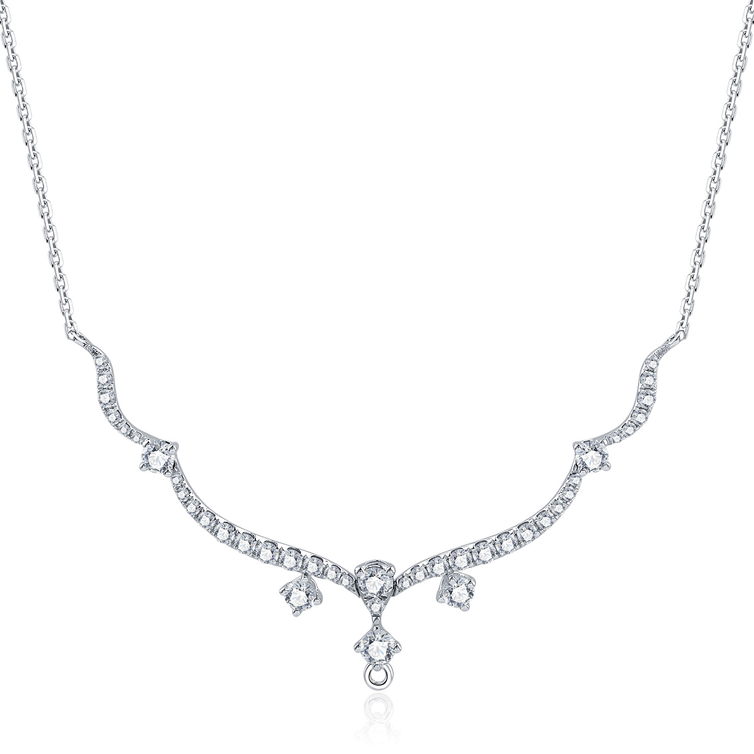 18K WHITE GOLD DIAMOND NECKLACE