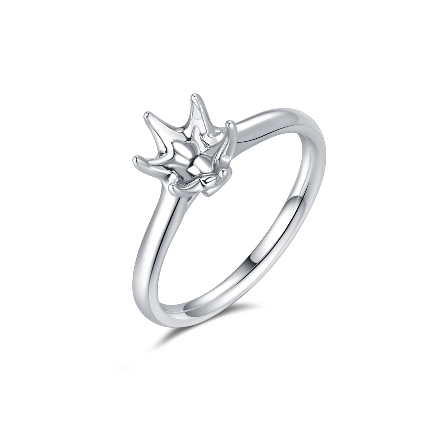 18K WHITE GOLD NATURAL DIAMOND SEMI MOUNTING RING
