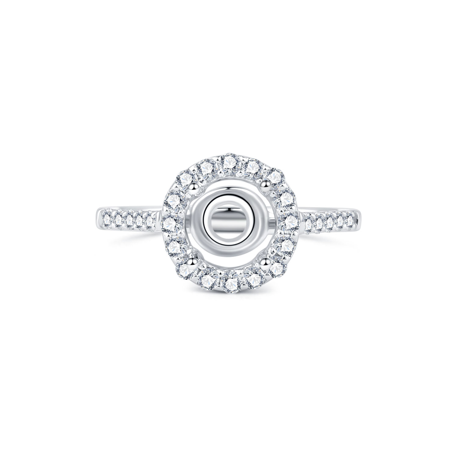 18K SEMI MOUNTING DIAMOND RING