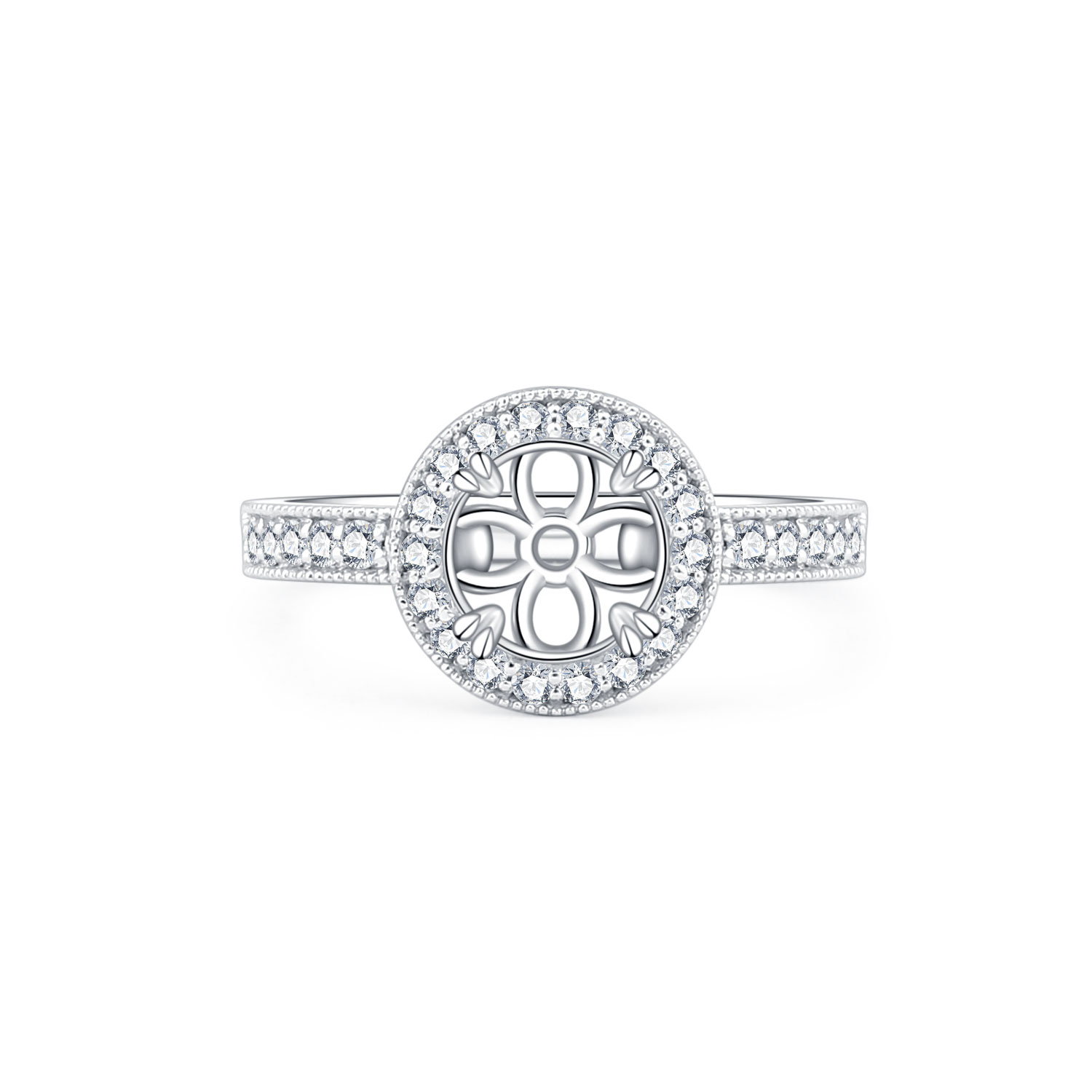 18K SEMI MOUNTING DIAMOND RING