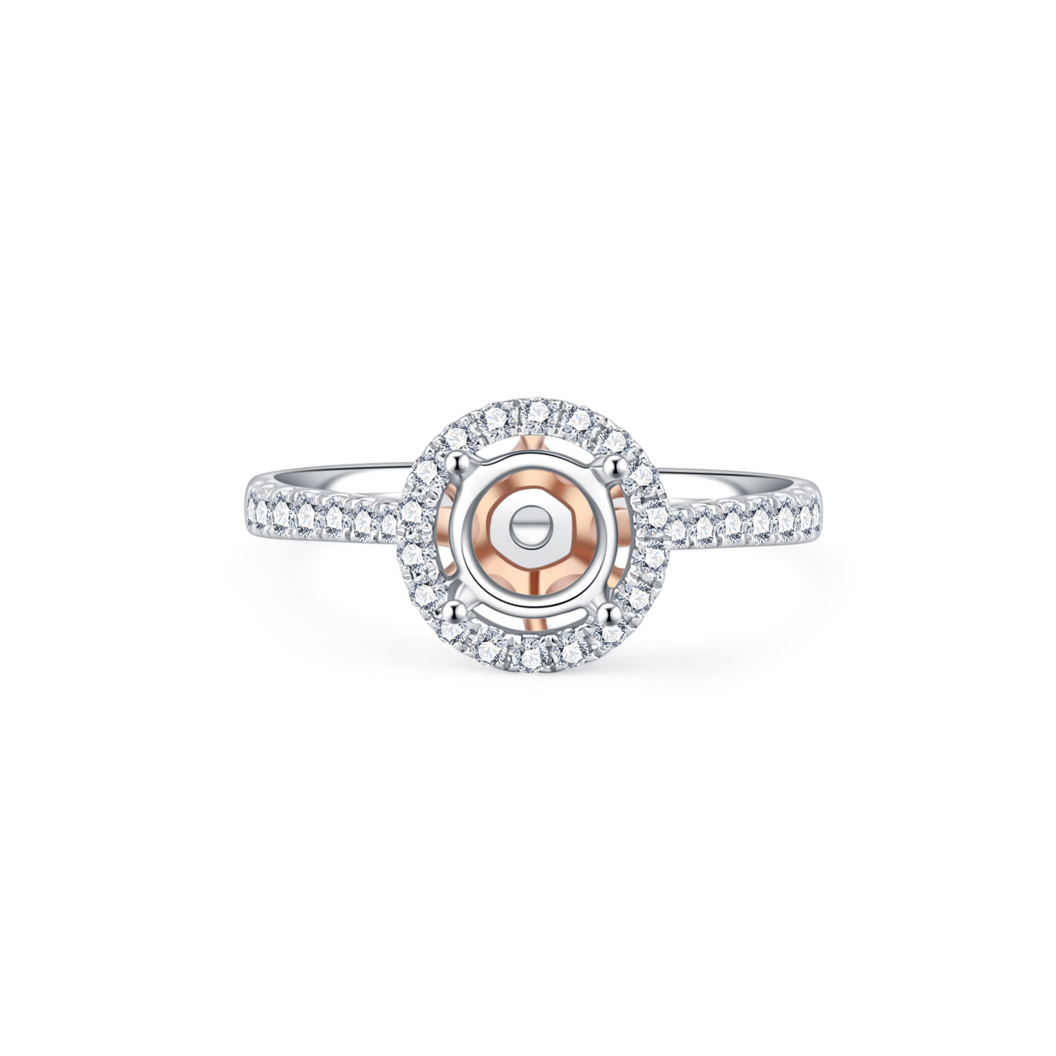 18K SEMI MOUNTING DIAMOND RING